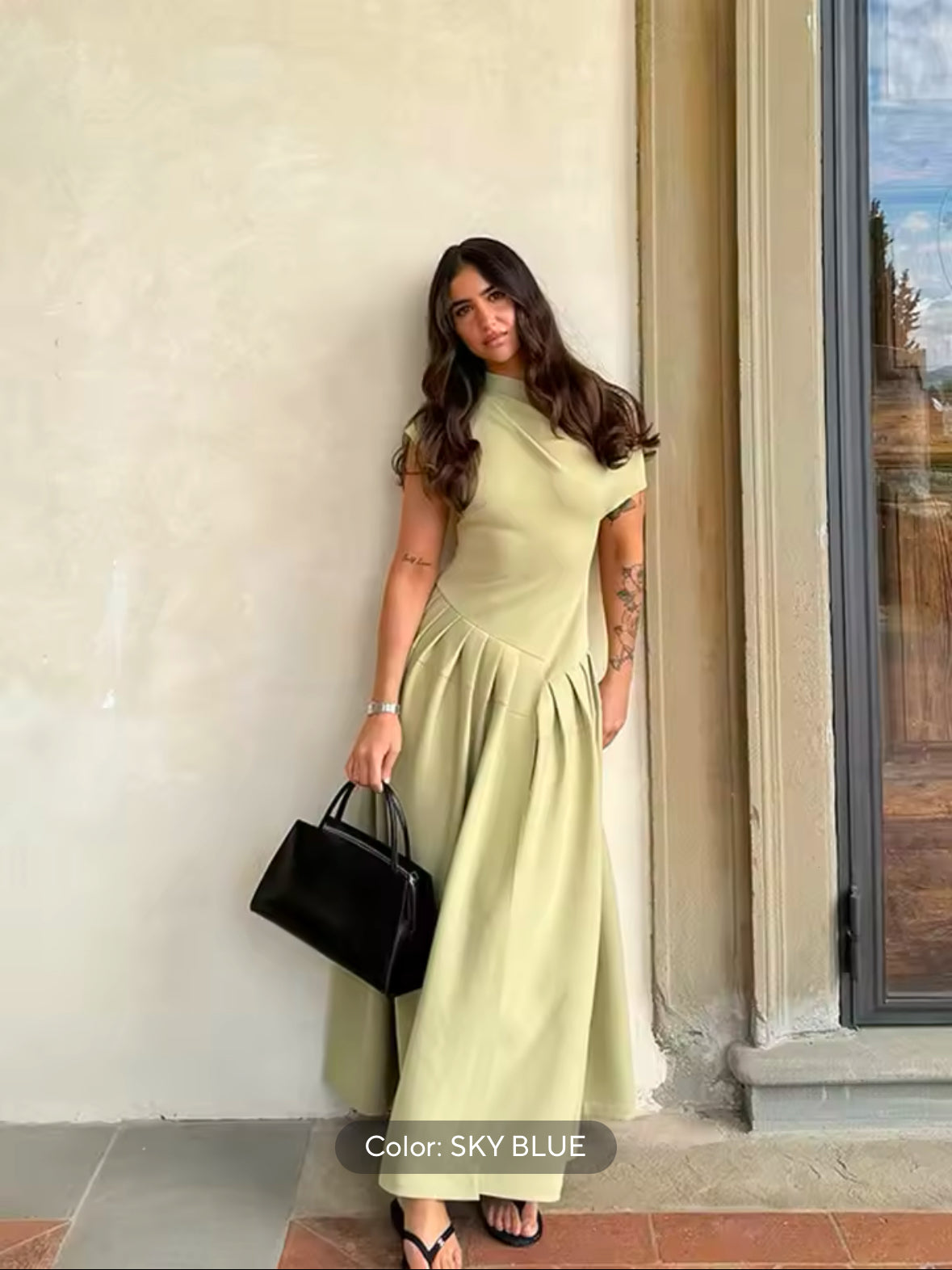 Chic White Backless Ruffled Long Dress for Women – Elegant Sleeveless O-Neck, High-Waisted Slim-Fit Summer Robe 2025