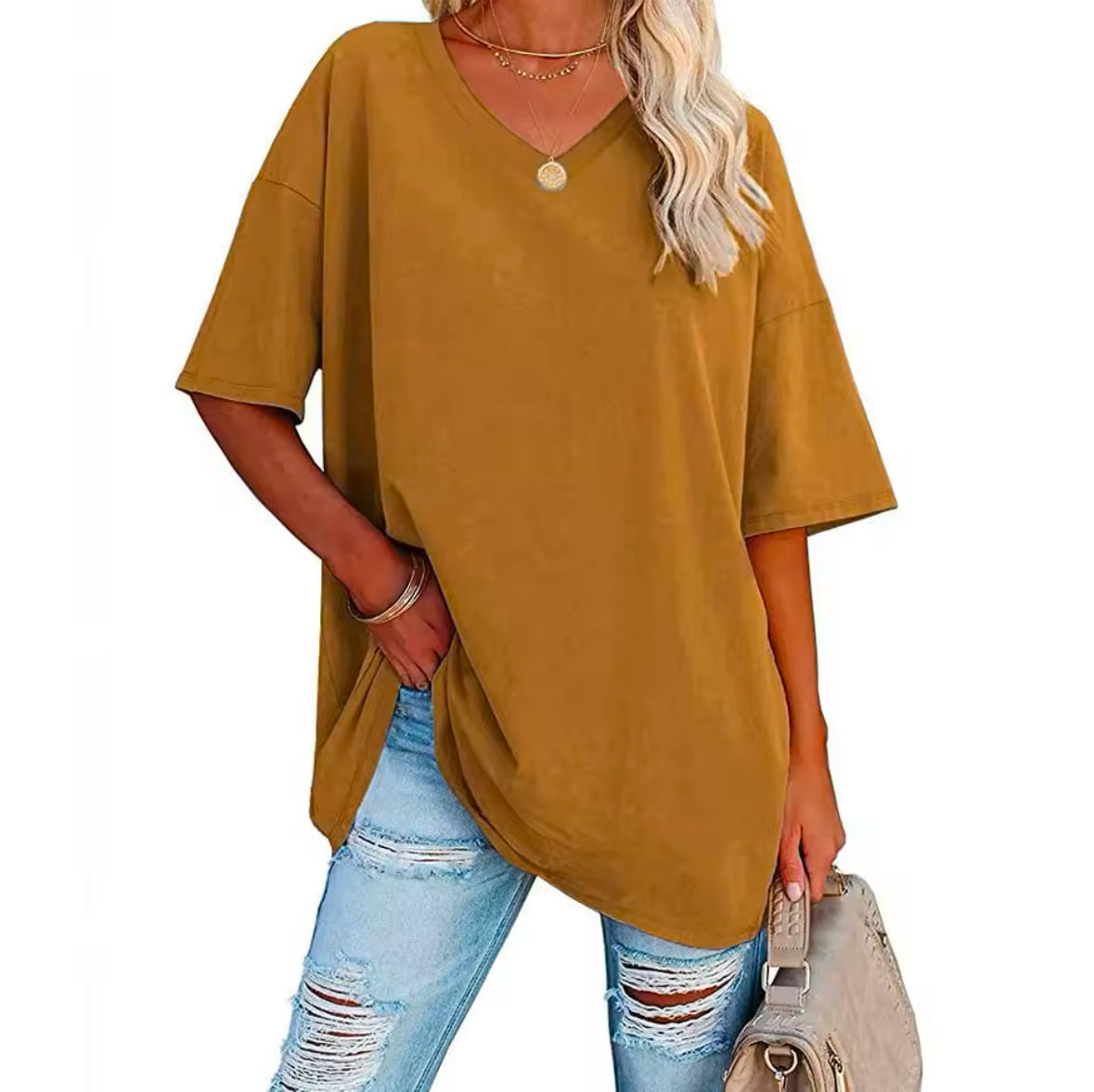 Elegant Cotton Short Sleeve T-Shirt for Women – Classic Colors and Soft Design for Office & Summer Style
