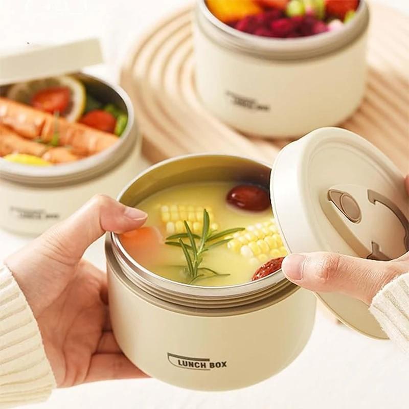 Portable Insulated Food Lunch Container Set, 1 Set Including 3 Counts Lunch Box & 1 Count Insulated Bag, 3 Separate Stackable Lunch Container for Adult & Kids, Christmas Gift Ideas, Stocking Stuffers - UltraChic
