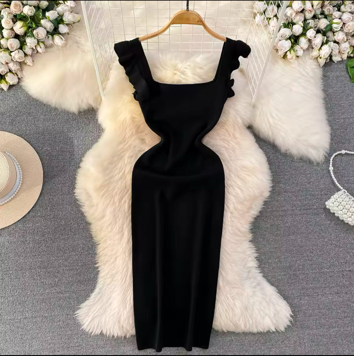REALEFT Summer Women’s Strapless Knit Dress – Elegant Bodycon Sheath Wrap Sexy Red Dress 2025