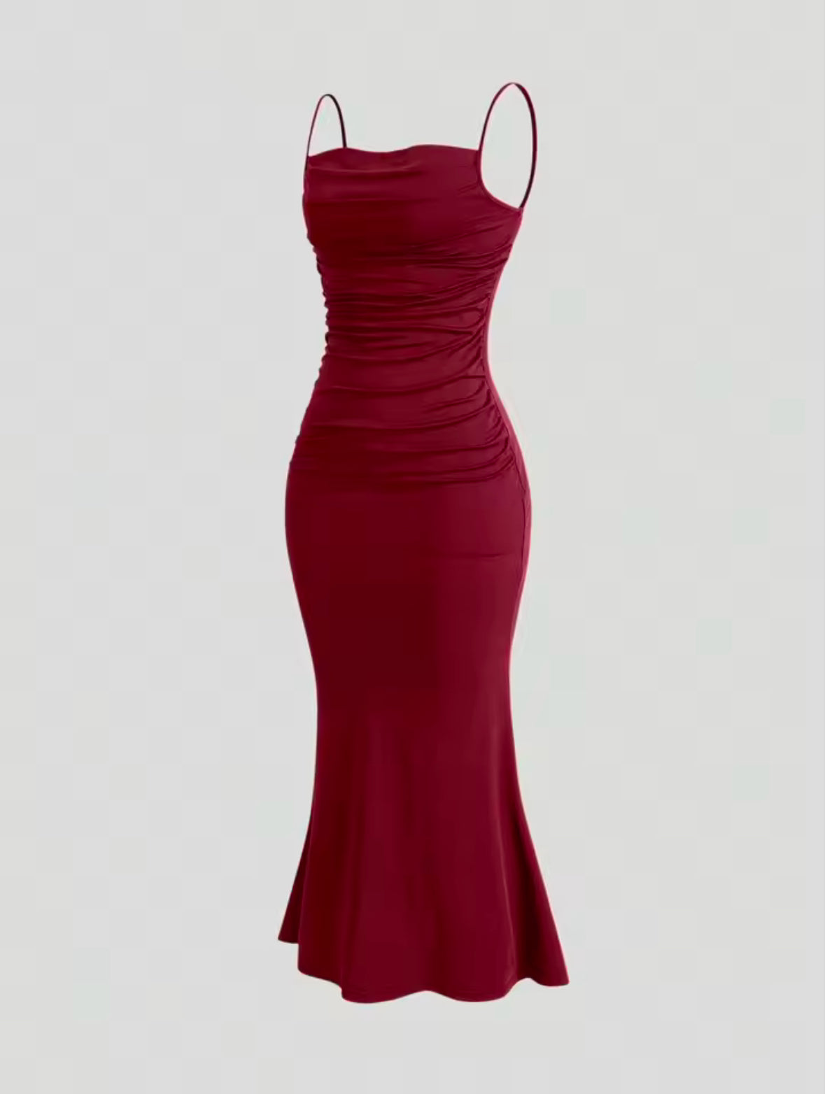 Mia Muse Mermaid Hem Maxi Dress for Women – Elegant Spaghetti Strap Party Dress, Perfect for All Seasons