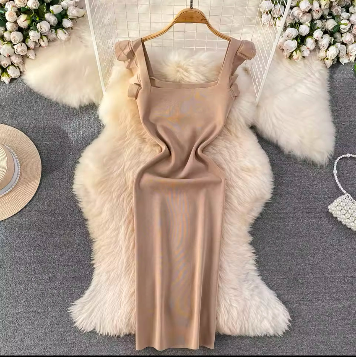 REALEFT Summer Women’s Strapless Knit Dress – Elegant Bodycon Sheath Wrap Sexy Red Dress 2025
