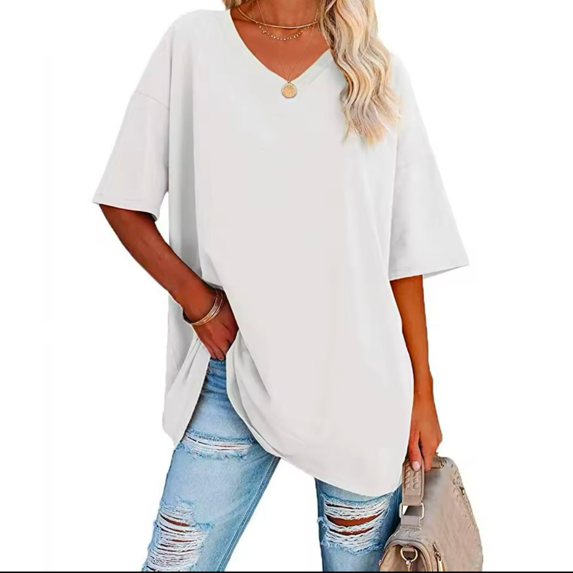 Elegant Cotton Short Sleeve T-Shirt for Women – Classic Colors and Soft Design for Office & Summer Style