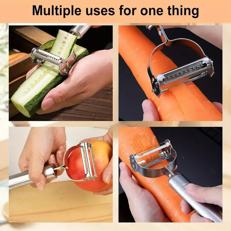 Multifunctional 2 In 1 Stainless Steel Peeler - UltraChic