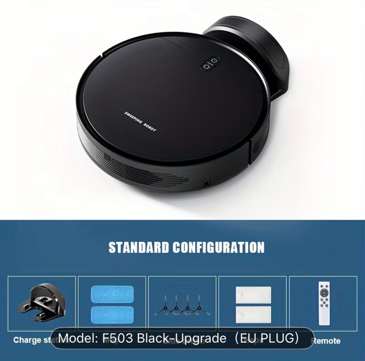 Smart Robot Vacuum Cleaner – Automatic Floor Cleaning with Suction & Mop for Dust, Pet Hair & Mess‑Free Home - UltraChic