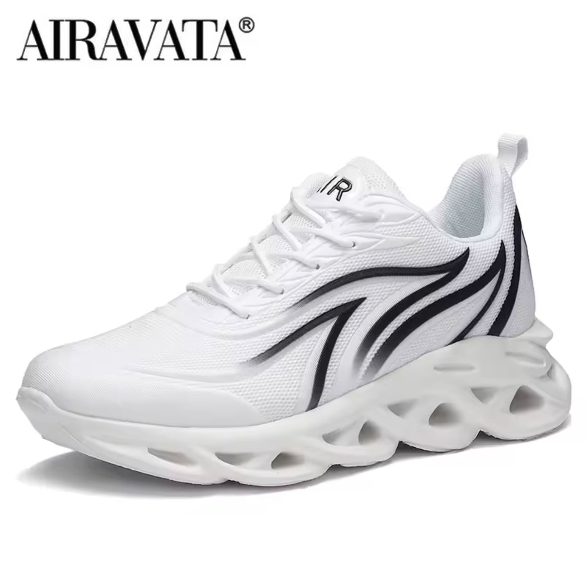 Boost Your Performance with Men’s Flame Printed Sneakers – Comfortable Flying Weave Sports Shoes for Running & Outdoor Activities