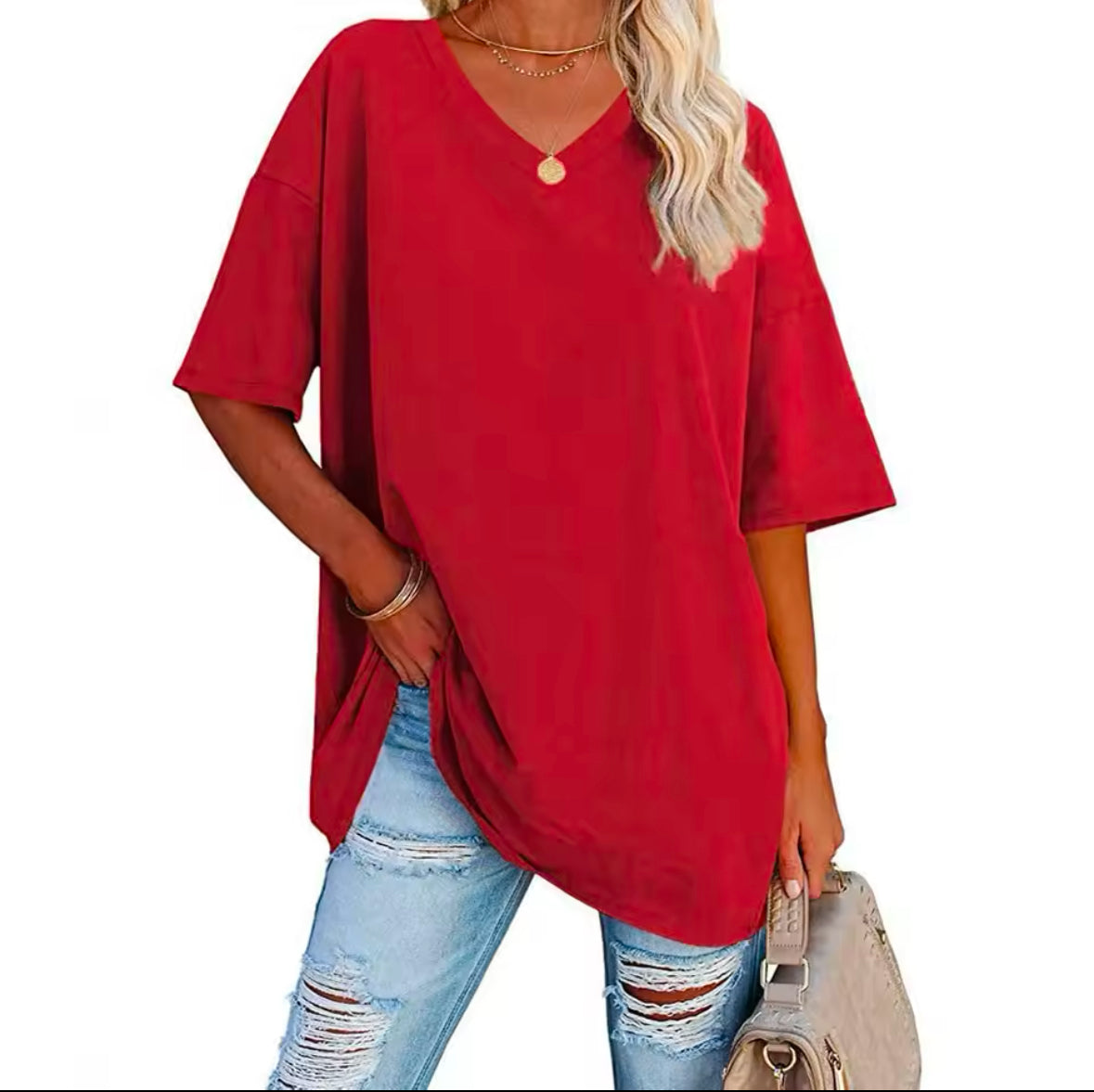 Elegant Cotton Short Sleeve T-Shirt for Women – Classic Colors and Soft Design for Office & Summer Style