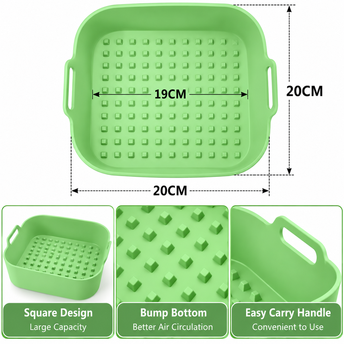 Reusable Silicone Air Fryer Liners – Non-Stick Cooking Basket Inserts