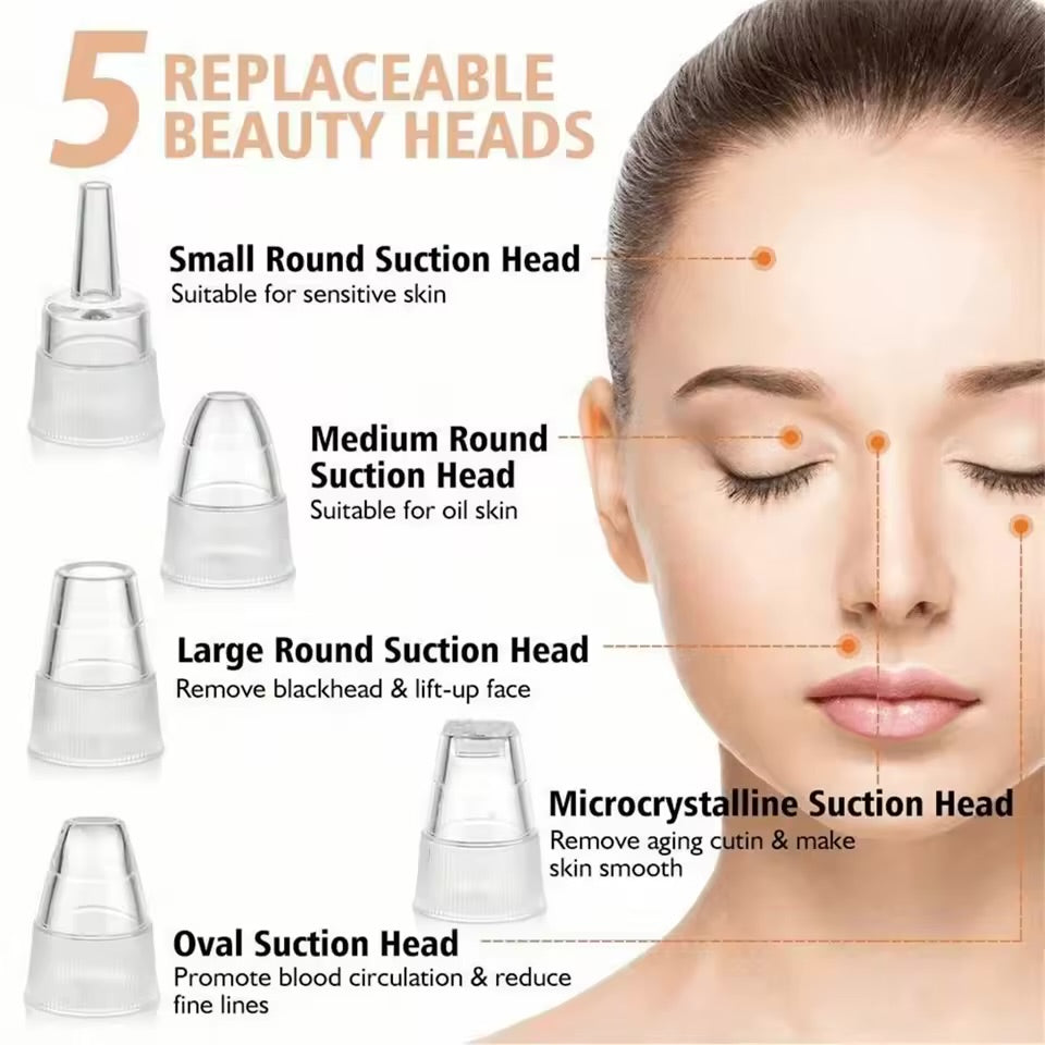 Effective Vacuum Pore Cleaner – Blackhead Remover & Facial Skin Care Device for Clear, Smooth Skin