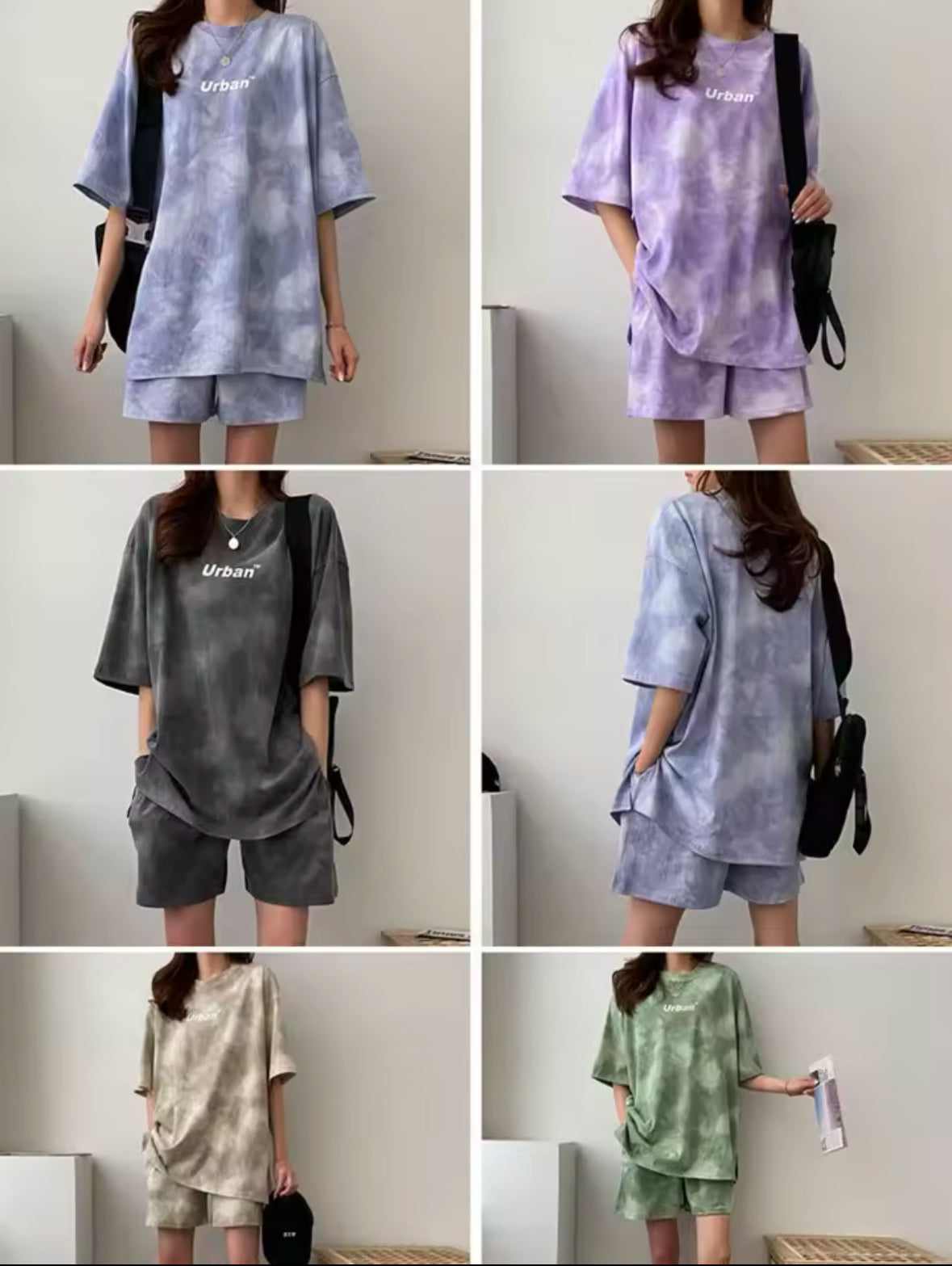 Soft Summer Tie Dye T-Shirt & Shorts Set for Women – Casual Loose Fit with Pockets for Ultimate Comfort & Style