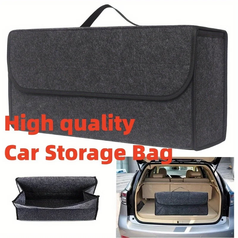 Car Storage Bag Organizer Trunk Anti-Slip (Gray) – Maximize Your Trunk Space with Secure and Stylish Organization!