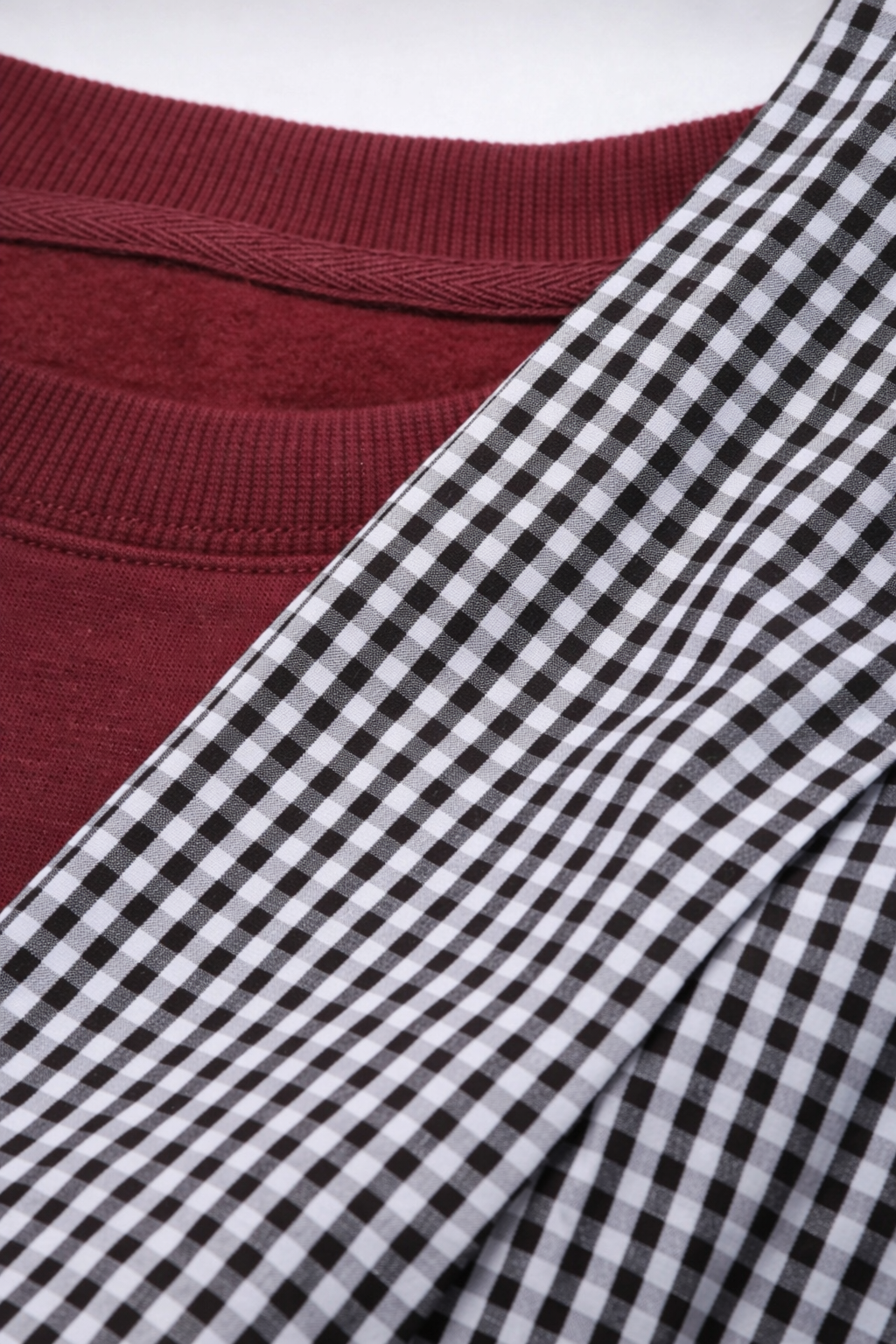 Women’s Plaid Bow Collar Thermal Sweatshirt – Cozy Fall Casual Top