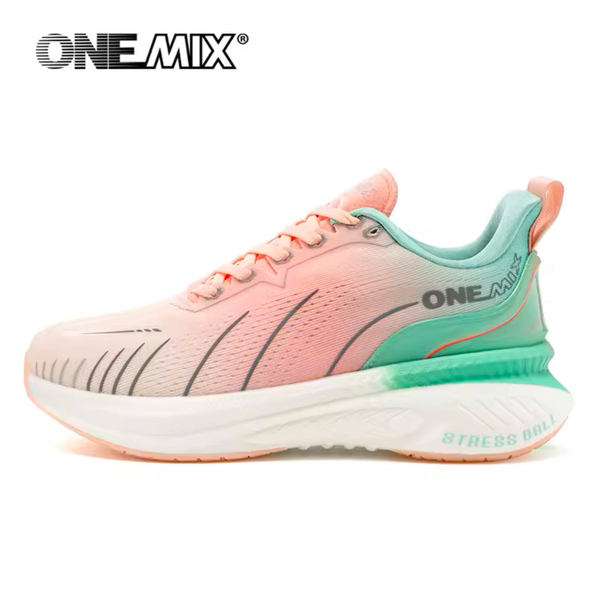 ONEMIX Men’s Cushioning Running Shoes – Non-Slip, Lace-Up Sneakers for Heavy Runners & Outdoor Sports