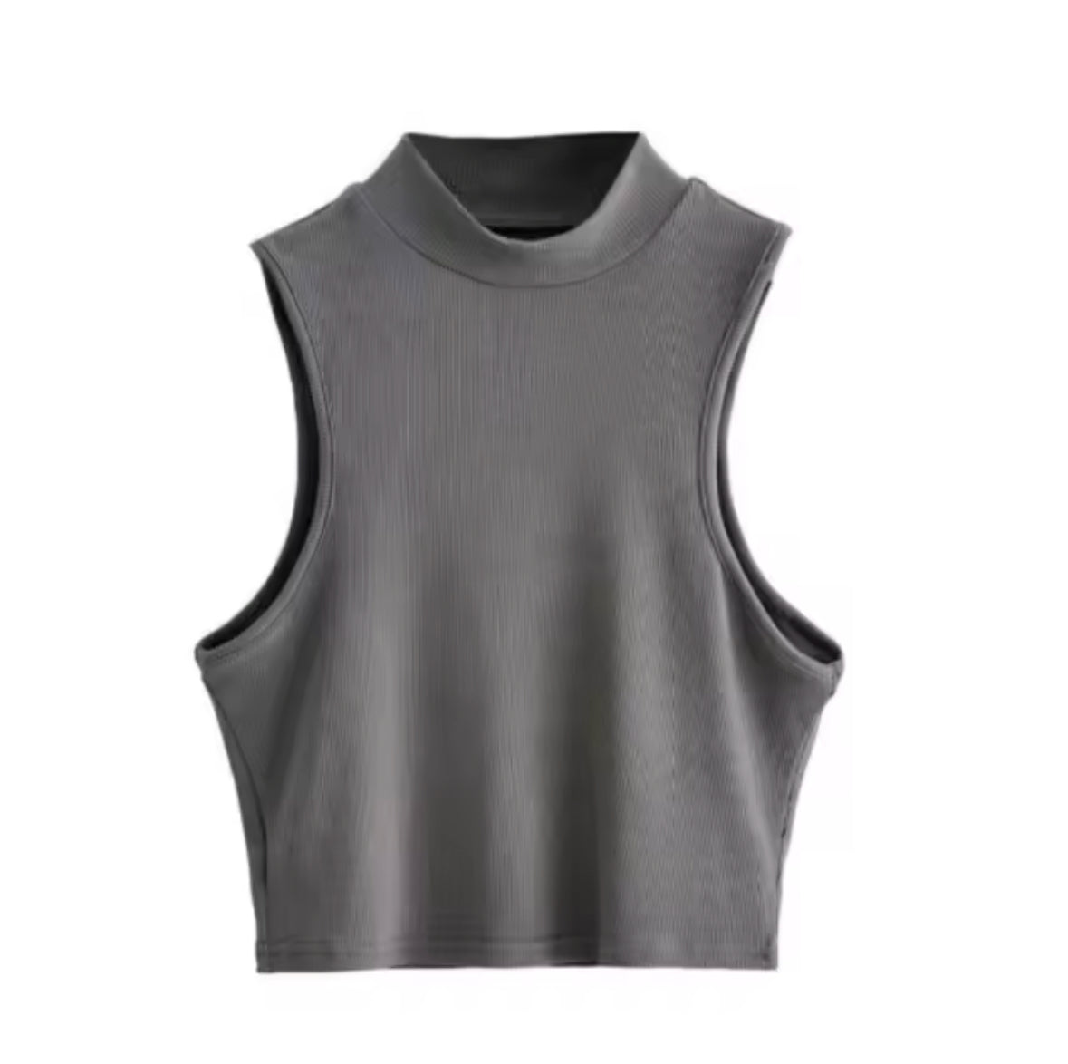 Summer Black Women’s Crop Top – High Neck Sleeveless Tank with Breathable Fabric and Comfortable Slim Fit for Stylish Everyday Wear