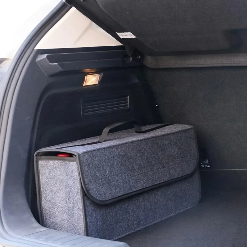 Car Storage Bag Organizer Trunk Anti-Slip (Gray) – Maximize Your Trunk Space with Secure and Stylish Organization!