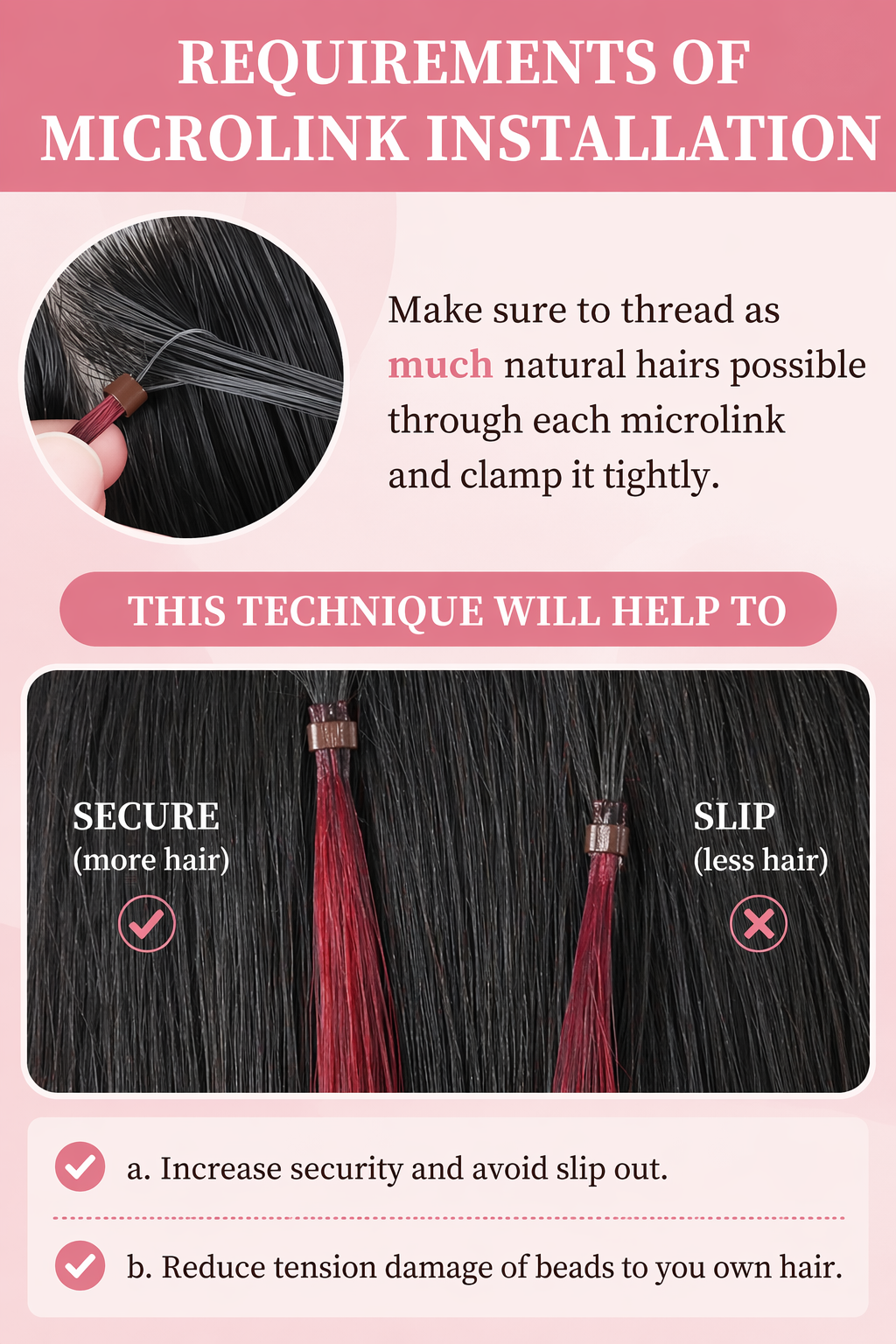 Human Hair Microlink Extensions 50 Strands – Silky Straight Micro Loop Light Brown Hair Extensions for Women