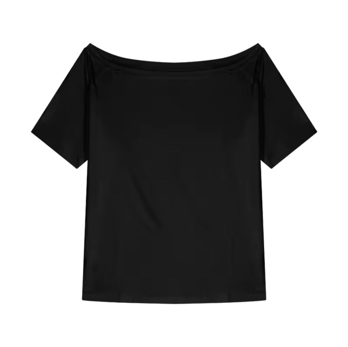 Flirla 2pcs/Set Off-Shoulder Loose T-Shirt – Trendy Oversized Fit for Effortless Style