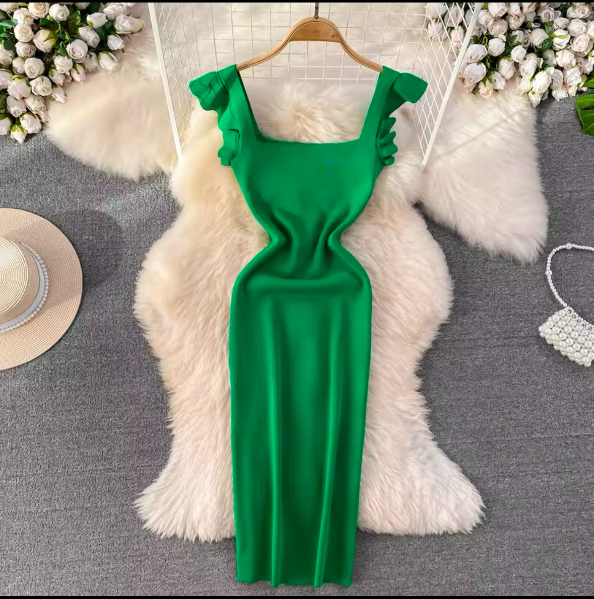 REALEFT Summer Women’s Strapless Knit Dress – Elegant Bodycon Sheath Wrap Sexy Red Dress 2025