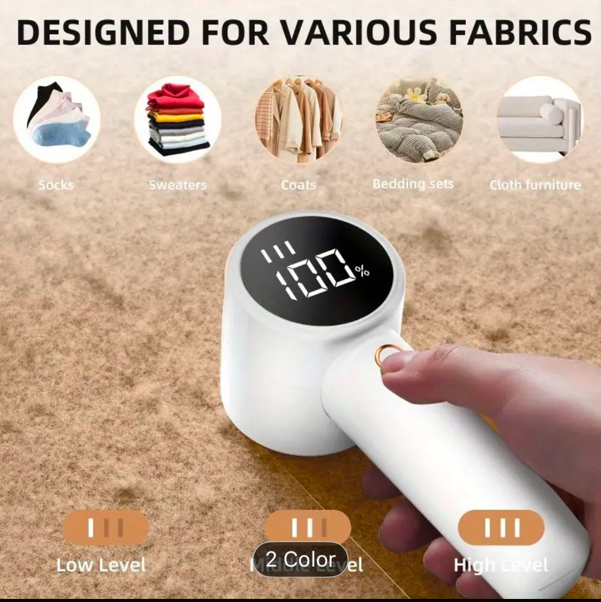 Goodbye Lint in Seconds – Portable Electric Fabric Shaver with LED Display!