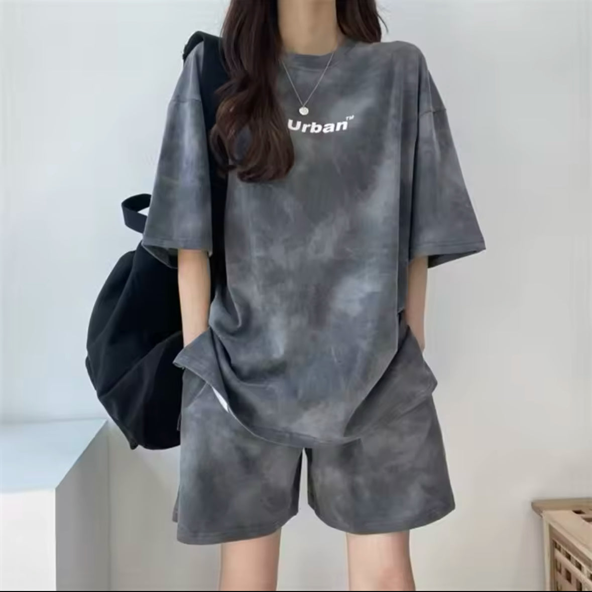 Soft Summer Tie Dye T-Shirt & Shorts Set for Women – Casual Loose Fit with Pockets for Ultimate Comfort & Style