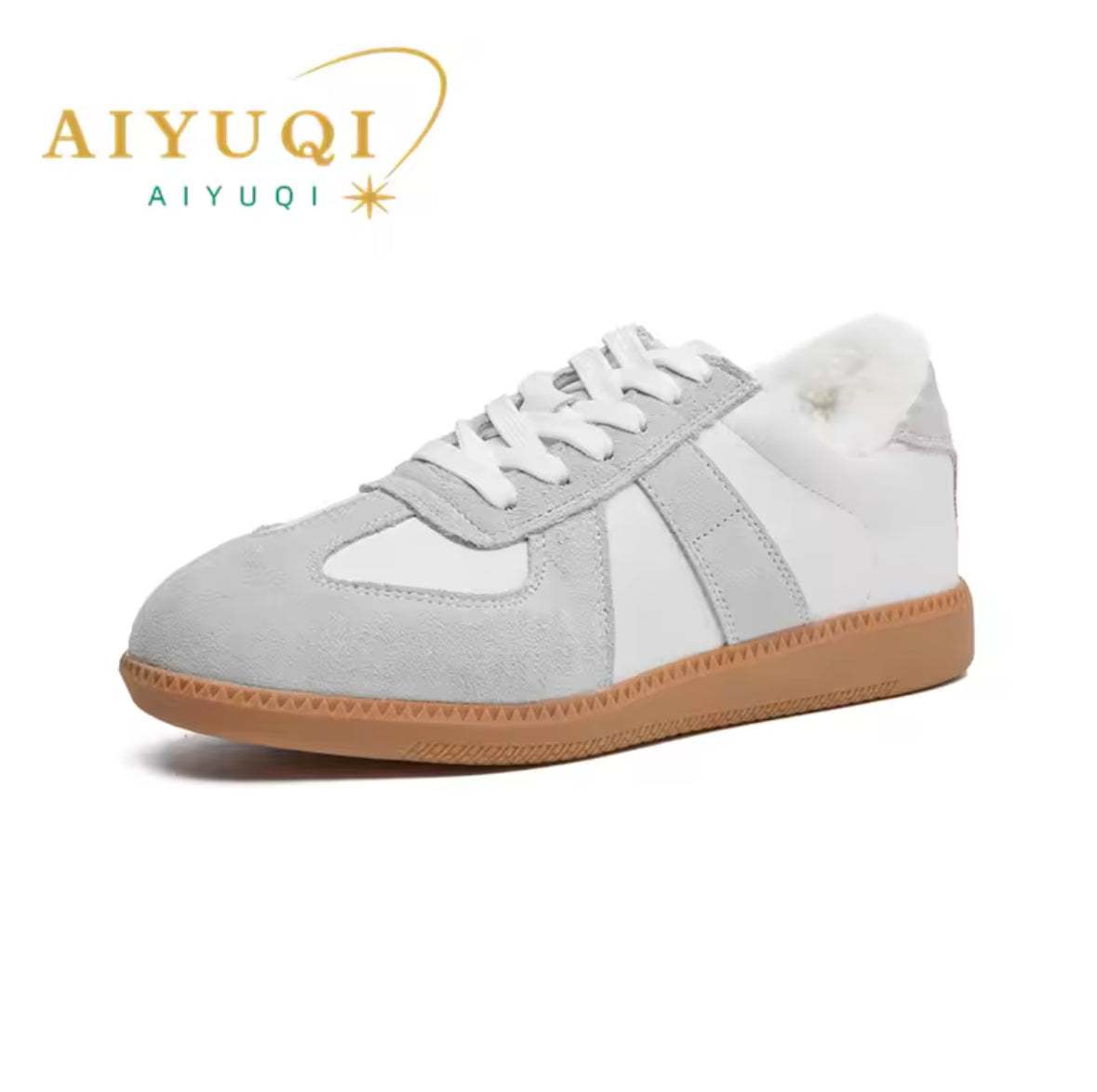 AIYUQI Women’s Sneakers 2025 | Genuine Leather Casual Flat Shoes for Women | Comfortable Moral Training Shoes for Spring