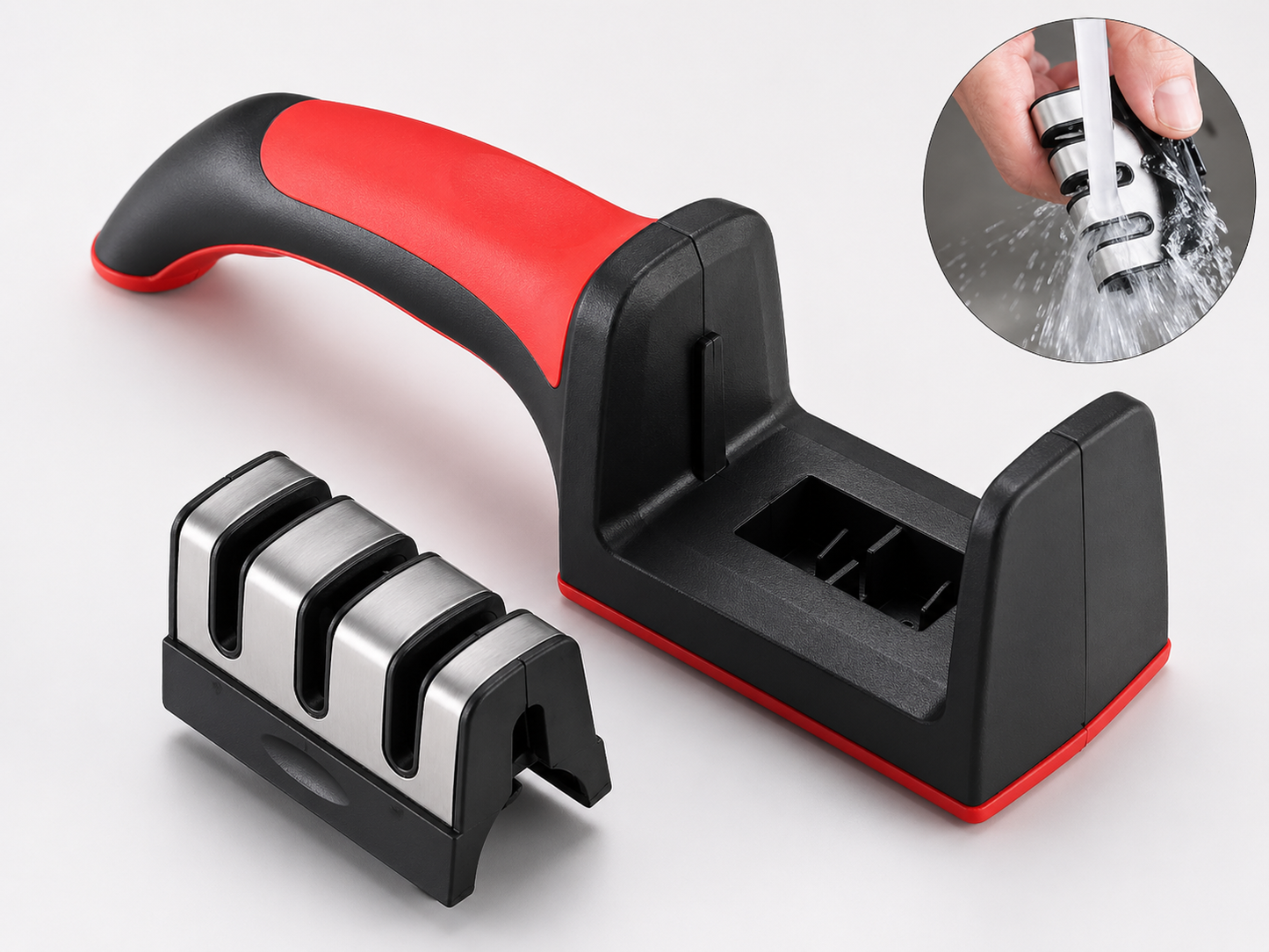Knife Sharpener 3 Stage Precision System Effortless Sharp Performance All Season Kitchen Essential - UltraChic