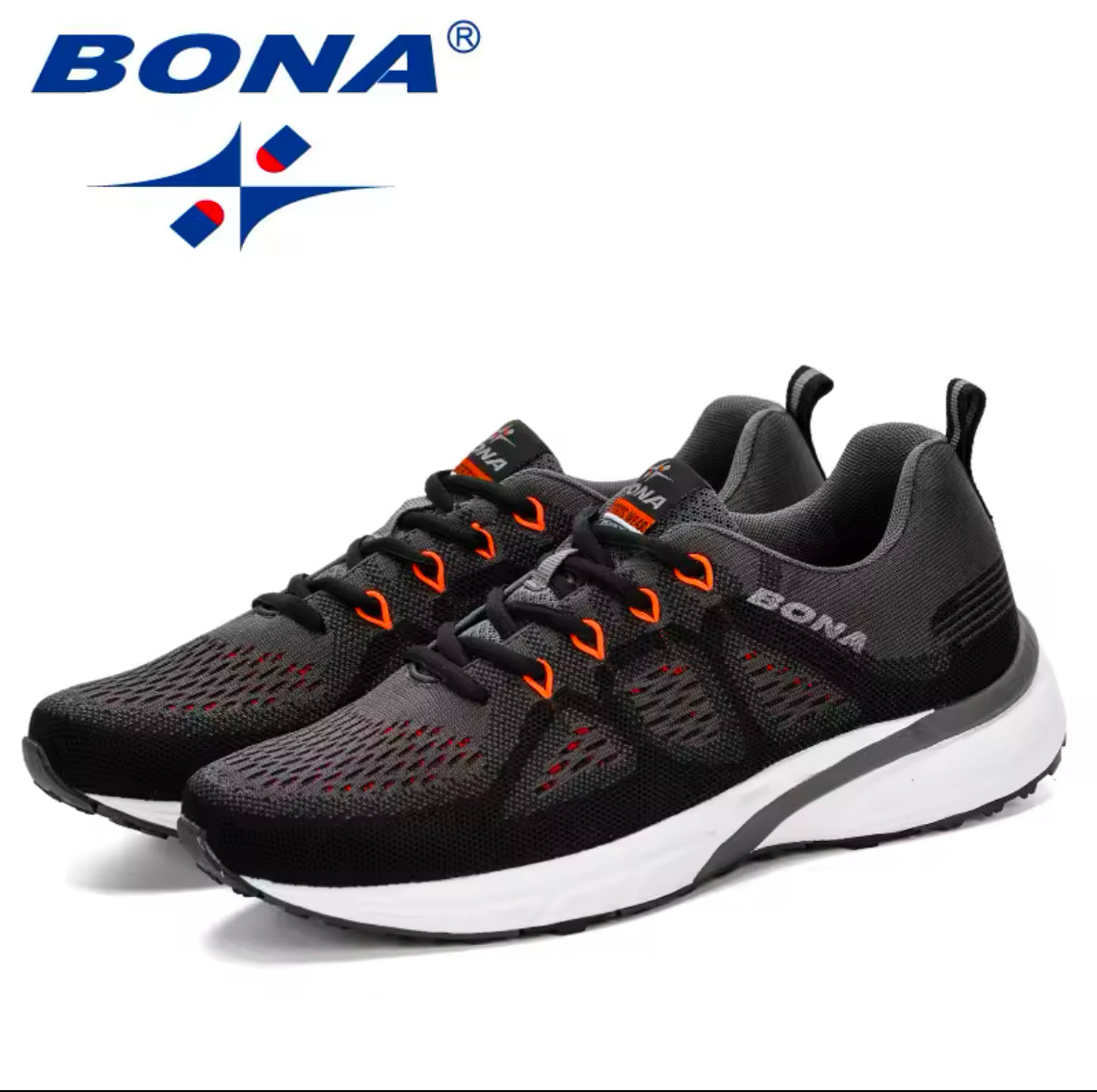 Boost Your Stride with BONA Men’s Sport Sneakers – Lightweight, Breathable Mesh Trainers for Outdoor Running & Athletic Performance