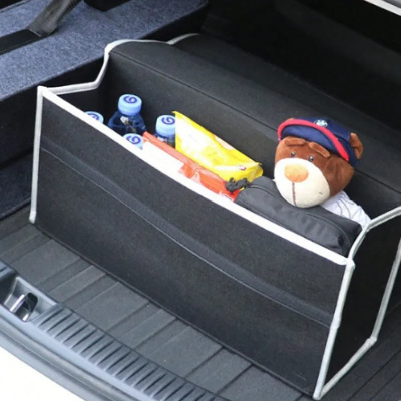Car Storage Bag Organizer Trunk Anti-Slip (Gray) – Maximize Your Trunk Space with Secure and Stylish Organization!