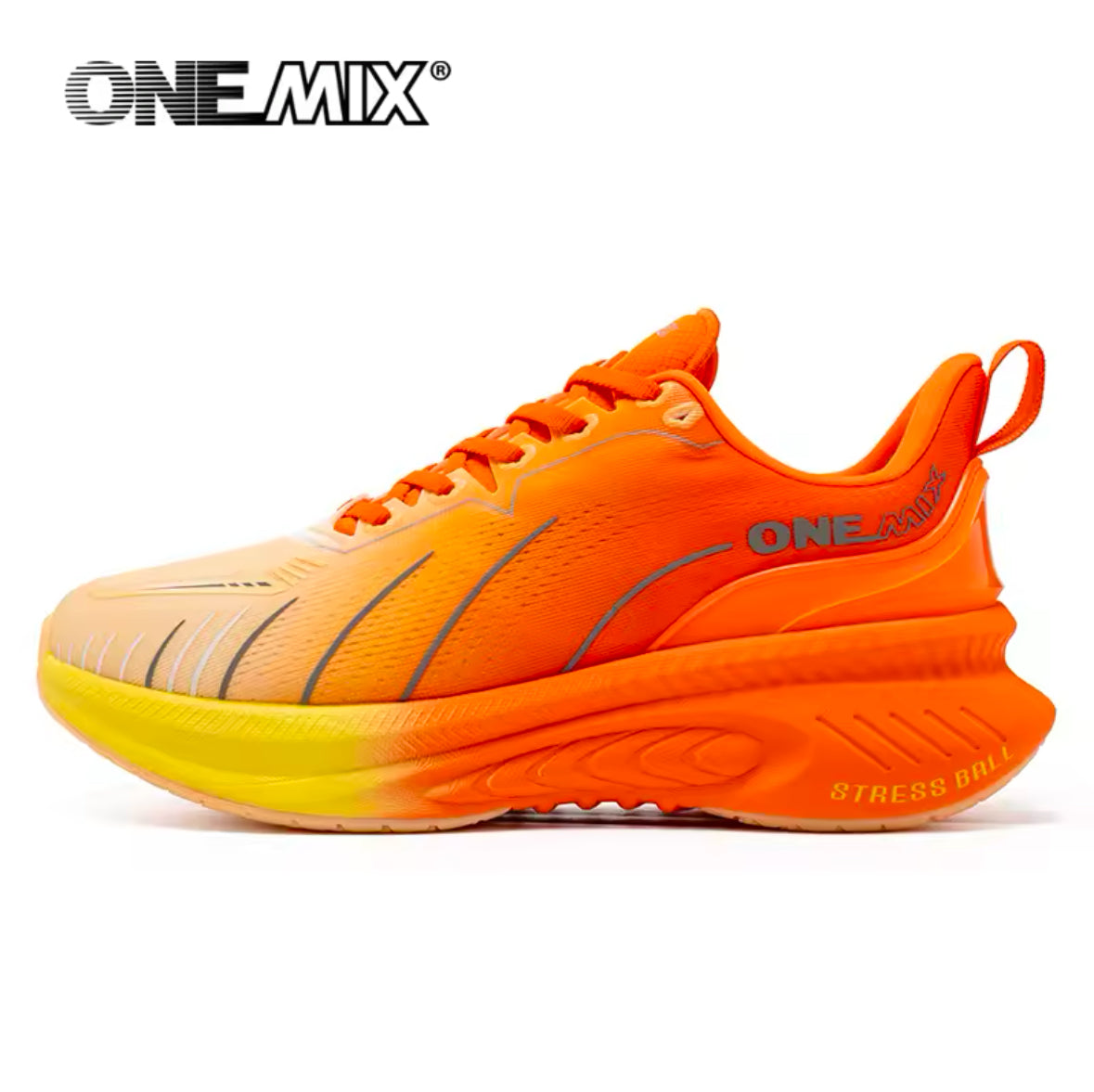 ONEMIX Men’s Cushioning Running Shoes – Non-Slip, Lace-Up Sneakers for Heavy Runners & Outdoor Sports
