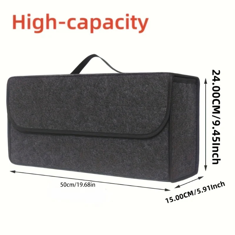 Car Storage Bag Organizer Trunk Anti-Slip (Gray) – Maximize Your Trunk Space with Secure and Stylish Organization!
