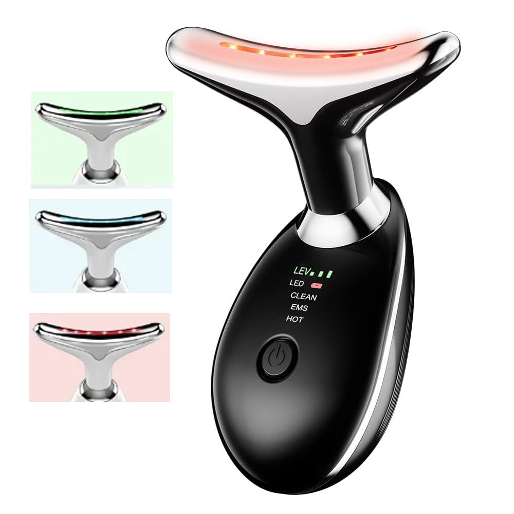 Neck & Face Massager - 3 Color Modes For Skin Rejuvenation and Face Sculpting - UltraChic