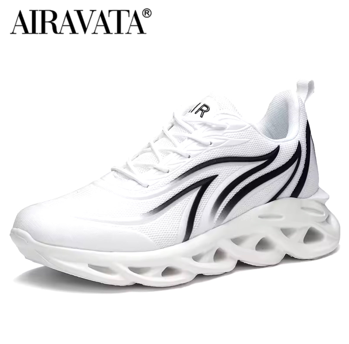 Boost Your Performance with Men’s Flame Printed Sneakers – Comfortable Flying Weave Sports Shoes for Running & Outdoor Activities