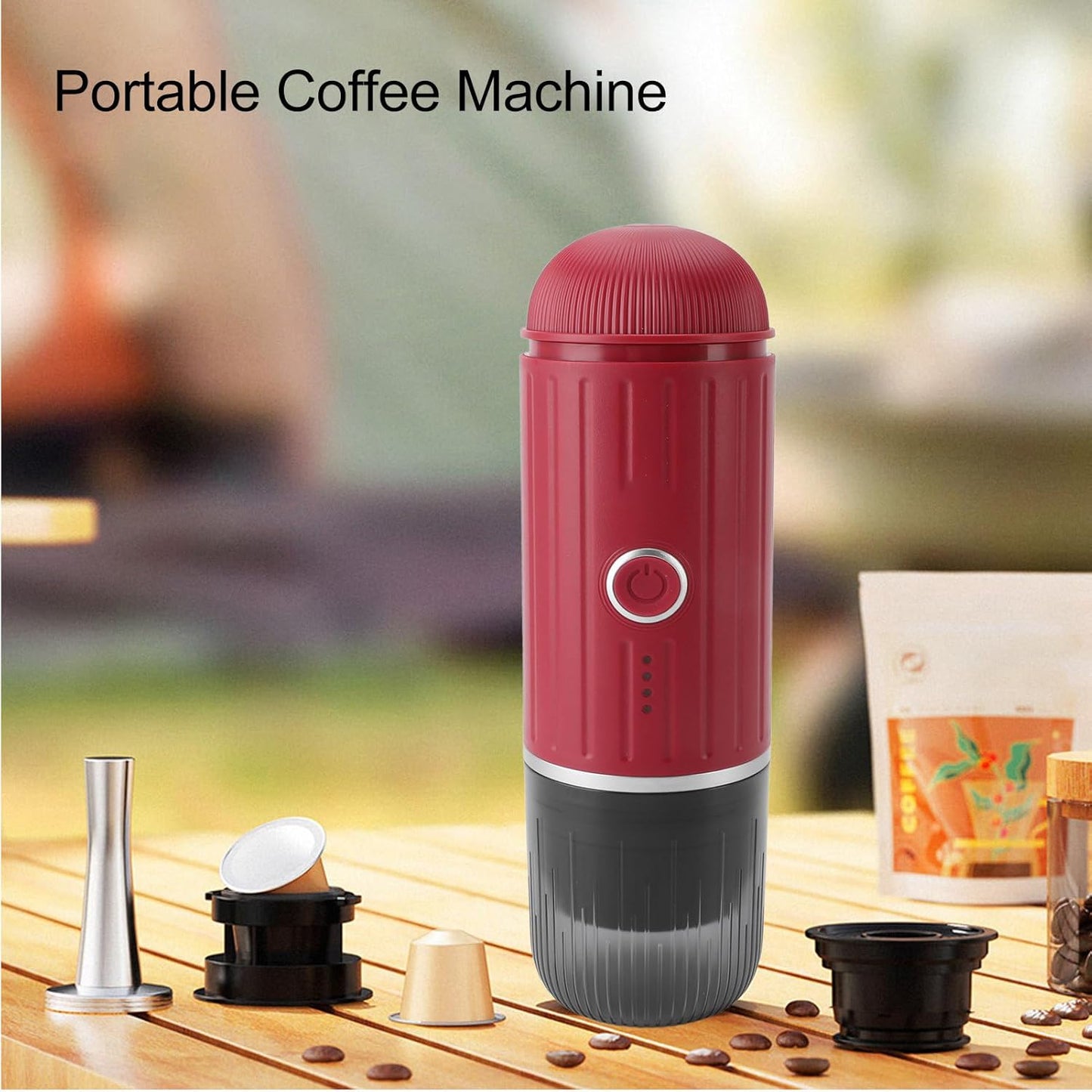 Compact Portable Espresso Maker with USB Charging - Perfect for Coffee Lovers On-the-Go, Compatible with Ground Coffee - UltraChic