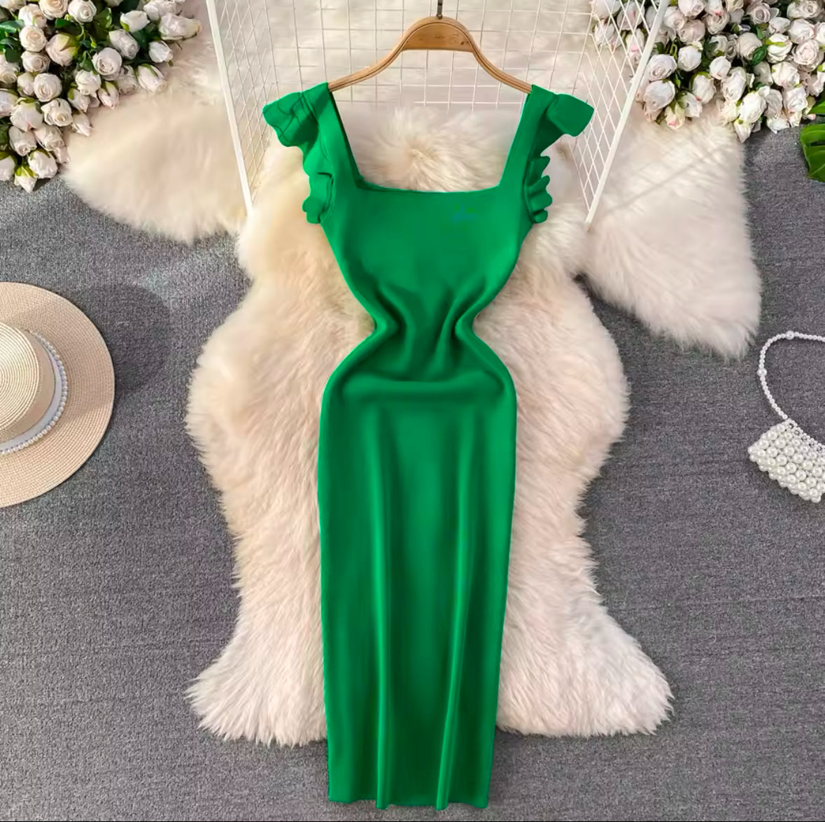 REALEFT Summer Women’s Strapless Knit Dress – Elegant Bodycon Sheath Wrap Sexy Red Dress 2025
