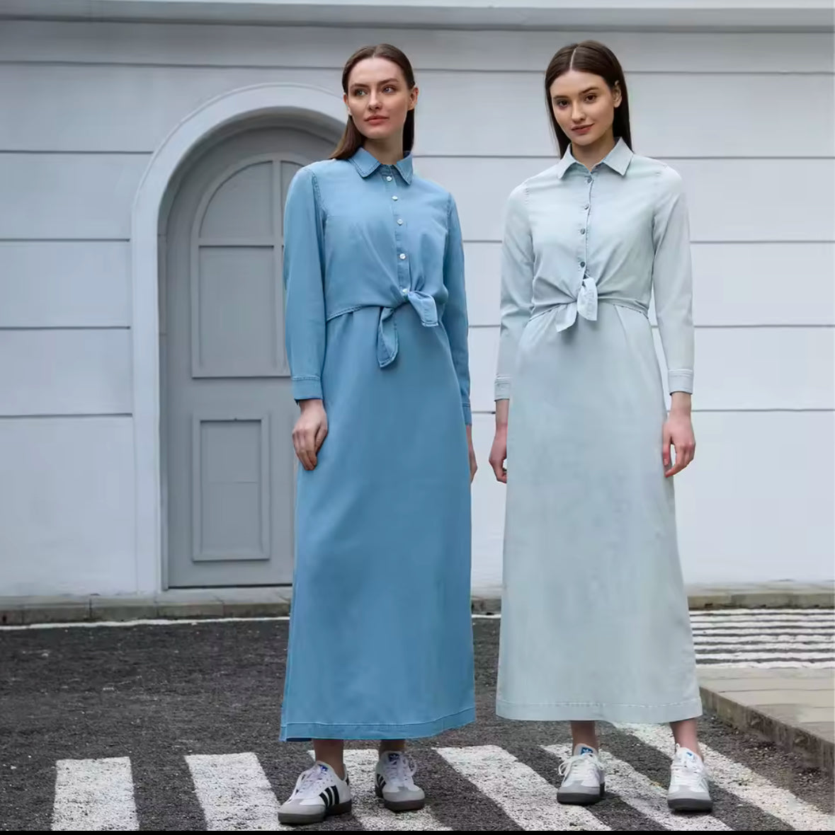 AP SS25 Women’s Lightweight Denim Wrap Blouse & Slip Dress – Chic & Comfortable Summer Fashion