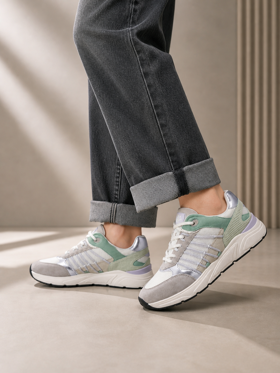 Sneakers Tamaris Offwhite Breathable Comfort Clean Stylish Look All Season Women - UltraChic
