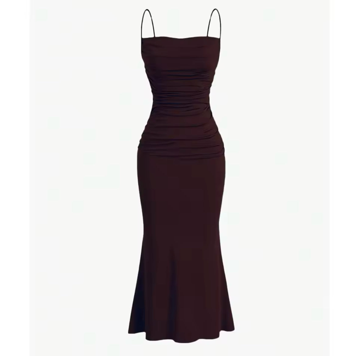 Mia Muse Mermaid Hem Maxi Dress for Women – Elegant Spaghetti Strap Party Dress, Perfect for All Seasons