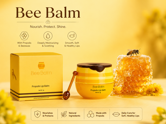 Bee Balm Propolis Lip Balm – Deep Moisturizing Honey Lip Care for Soft & Healthy Lips