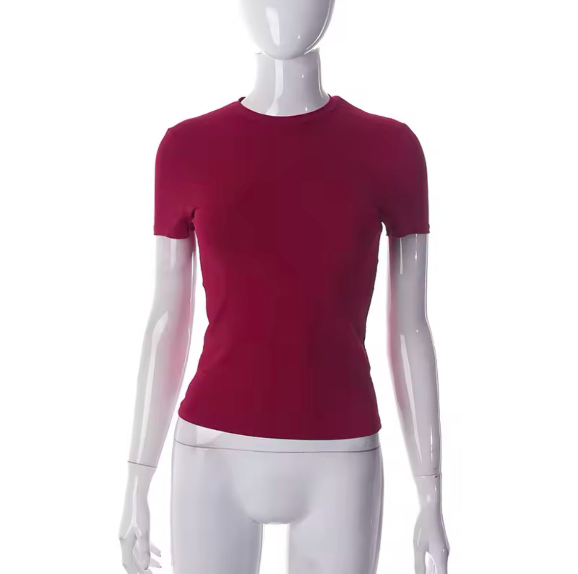 2025 Summer Crop Top for Women – Soft Cotton Basic Tee with Short Sleeves | Casual & Trendy Everyday Look