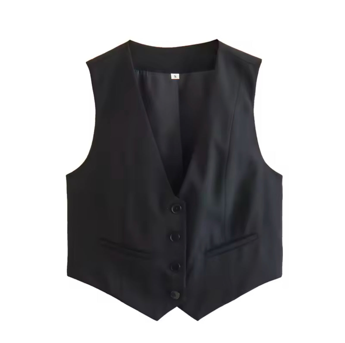 TRAF Women’s Stylish V-Neck Sleeveless Cropped Vest – Chic Summer Fashion for Work and Play