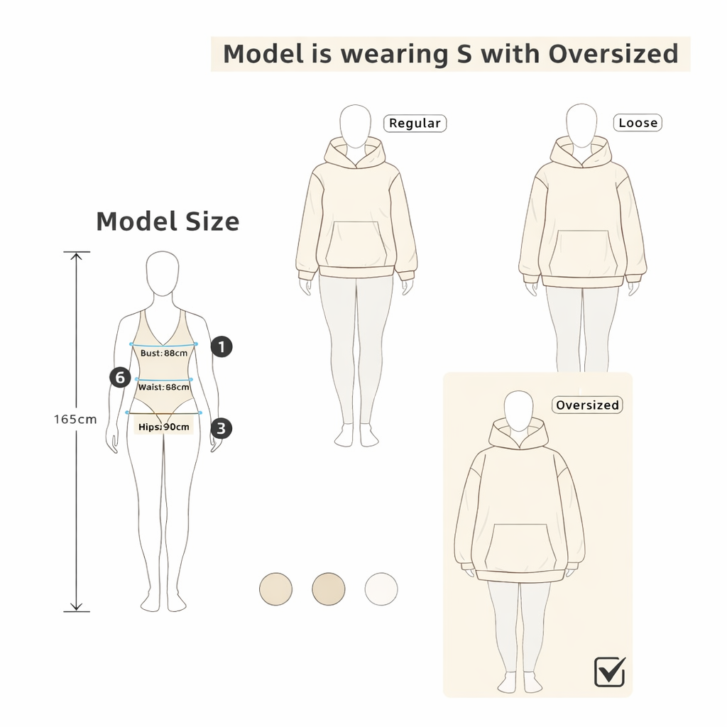 Women’s Oversized Fleece Zip-Up Hoodie – Lightweight Summer Festival Casual Jacket