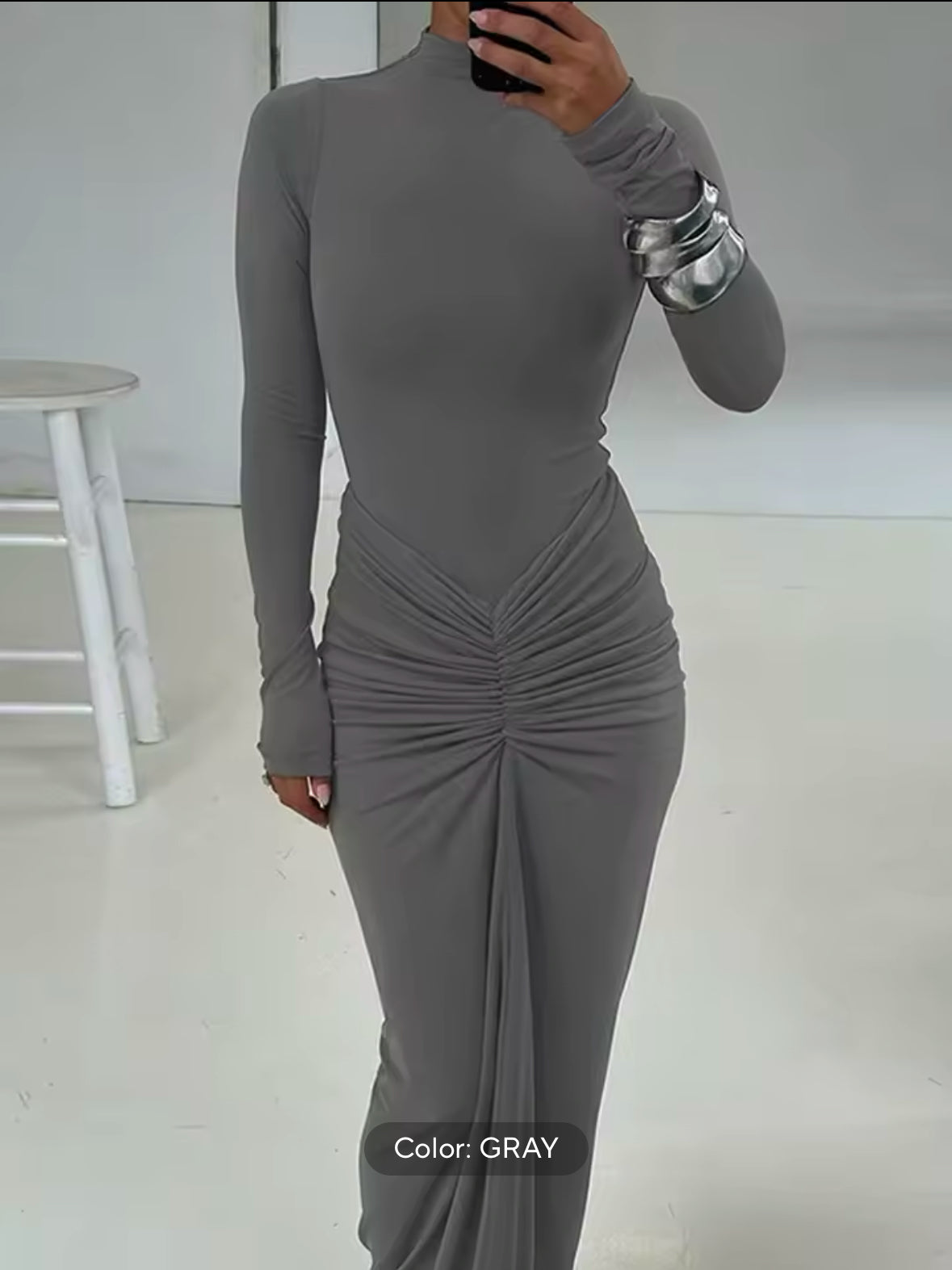 Tossy Pleated Fashion Dress 2025, Women’s Long Sleeve Maxi Dress, Slim Fit High Waist Patchwork Dress, Summer Party Wear, Elegant Solid Long Dress for Women, 2025 Women’s Fashion, Chic Party Dress