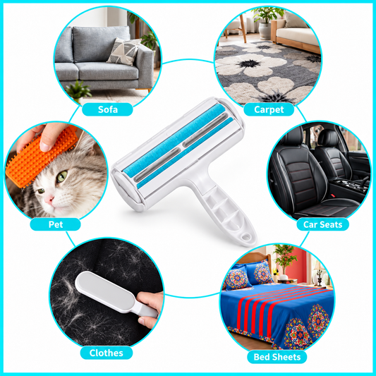 Pet Hair Remover Roller – Reusable Fur & Lint Cleaner