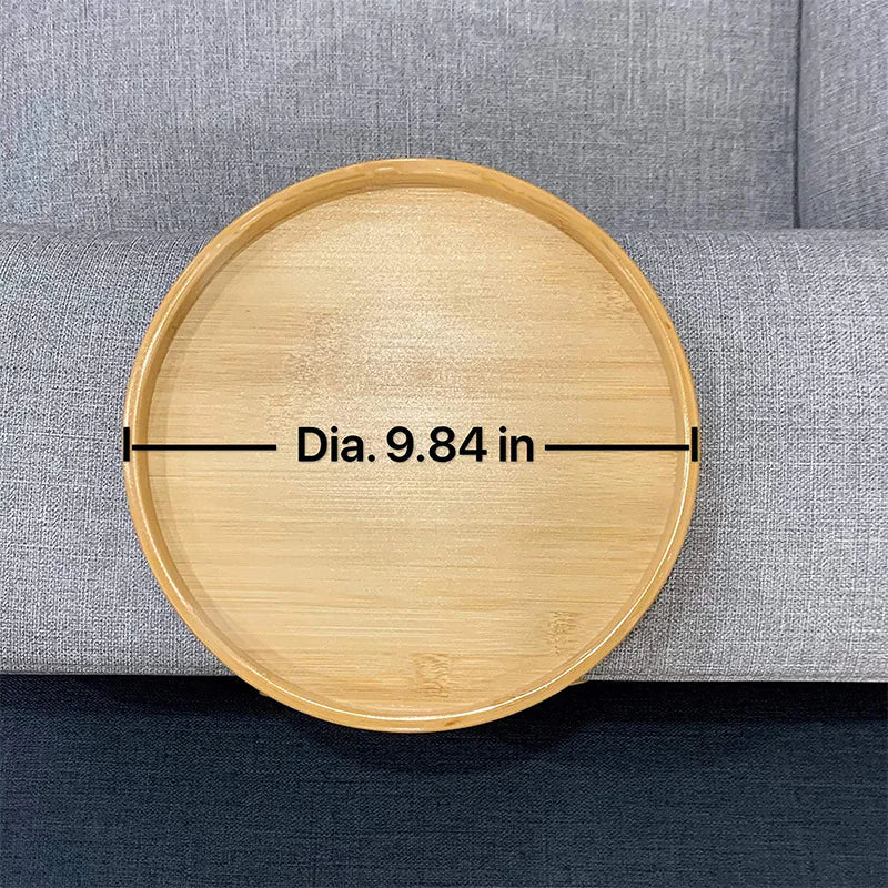 Foldable Round Bamboo Storage Tray with Legs – Stylish, Space-Saving Organization for Any Room!