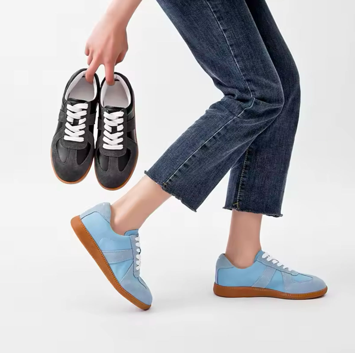 AIYUQI Women’s Sneakers 2025 | Genuine Leather Casual Flat Shoes for Women | Comfortable Moral Training Shoes for Spring