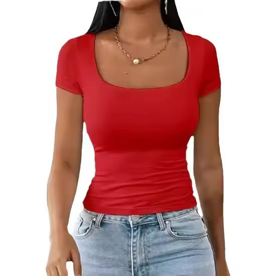 Slaydiva Basic Summer White Women’s T-Shirt – Chic Comfort Meets Everyday Elegance