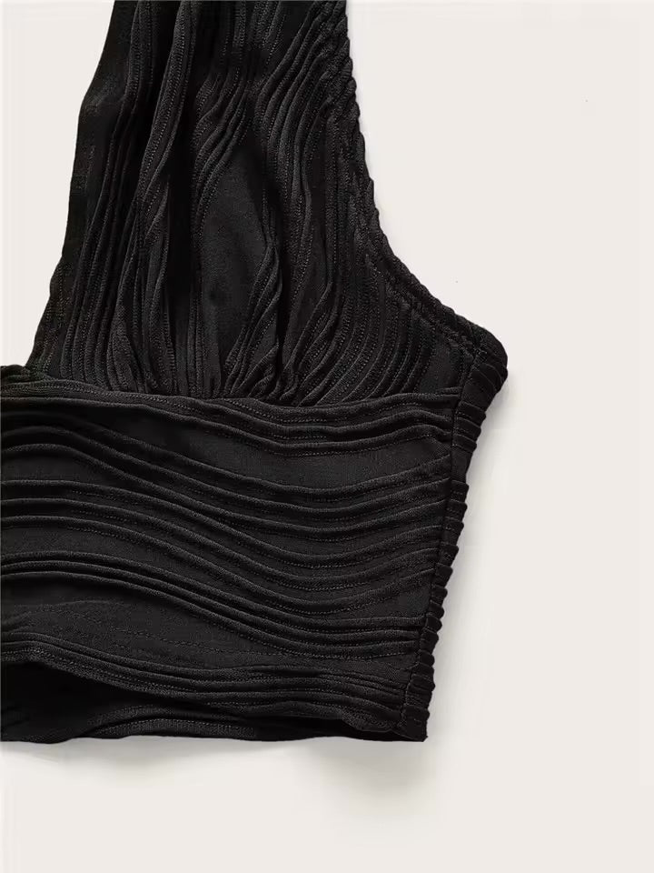 SXY Halter Neck Knot Backless Crop Top – Sleek, Sexy & Unforgettable