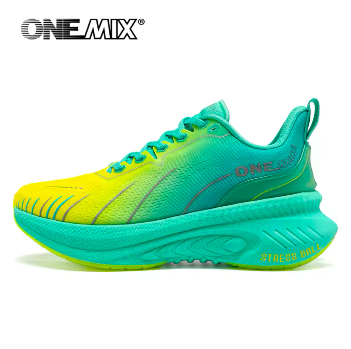 ONEMIX Men’s Cushioning Running Shoes – Non-Slip, Lace-Up Sneakers for Heavy Runners & Outdoor Sports