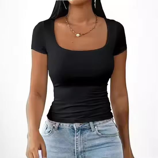 Slaydiva Basic Summer White Women’s T-Shirt – Chic Comfort Meets Everyday Elegance