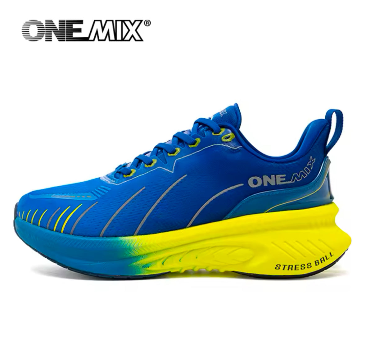 ONEMIX Men’s Cushioning Running Shoes – Non-Slip, Lace-Up Sneakers for Heavy Runners & Outdoor Sports